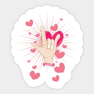 'I Love You ASL Sign' Cool ASL Sign Language Sticker